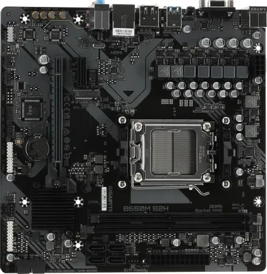 Материнская плата Gigabyte B650M S2H AM5, AMD B650, 2xDDR5-5200 МГц, 1xPCI-Ex16, 1xM.2, Micro-ATX GbLAN RAID+VGA+HDMI+DP