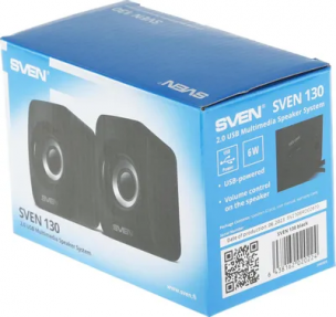 Колонки Sven 130, 2.0, черный SV-020224
