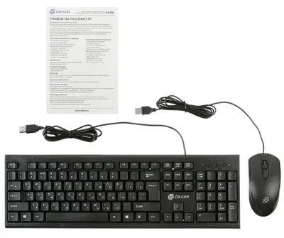 Комплект (клавиатура+мышь) Oklick 640M, USB, проводной [1102281]