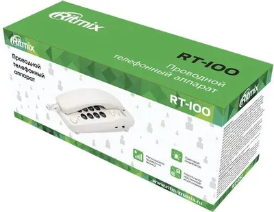 Проводной телефон Ritmix RT-100, черный