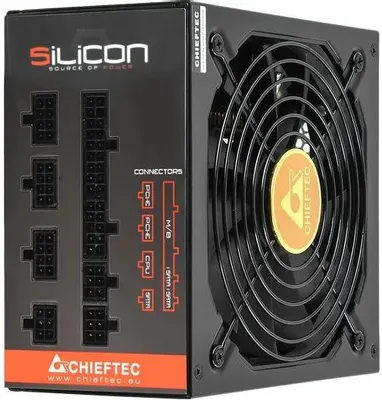 Блок питания 650W Модульный БП Chieftec Silicon SLC-650C (ATX 2.3, 650W, 80 PLUS BRONZE, Active PFC, 140mm fan, Full Cable Management) Retail