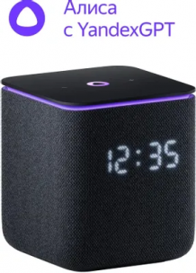 Умная колонка Яндекс Станция Миди с Алисой, с Zigbee, 24Вт черный YNDX-00054BLK
