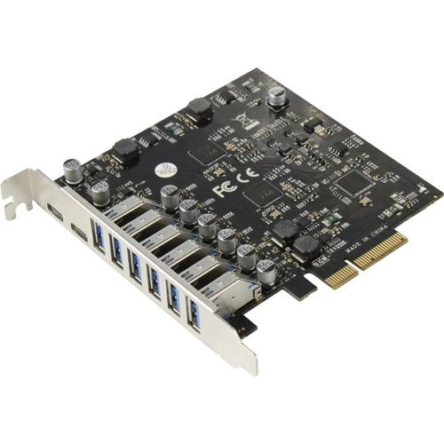 USB контроллер ORIENT AM-U3142PE-6A2C PCI-E x4, разъемы: 2 x USB 3.2 Gen 2 Type-C, 6 x USB 3.2 Gen 2 скорость 10 Gps