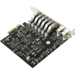 USB контроллер ORIENT AM-U3142PE-6A2C PCI-E x4, разъемы: 2 x USB 3.2 Gen 2 Type-C, 6 x USB 3.2 Gen 2 скорость 10 Gps