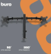 Кронштейн для мониторов ЖК Buro M052, до 27&amp;quot;, до 16кг, крепление к столешнице, поворот и наклон
