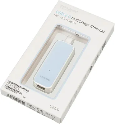 Сетевой адаптер USB TP-Link UE200 USB 2.0 to Fast Ethernet Network Adapter, 1 USB 2.0 connector, 1 10/100Mbps Ethernet