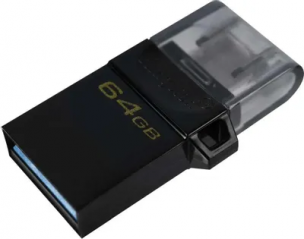 Флешка USB 64Gb Kingston DataTraveler microDuo 64ГБ, USB3.0 [dtduo3c/64gb\DTDUO3CG3/64GB]