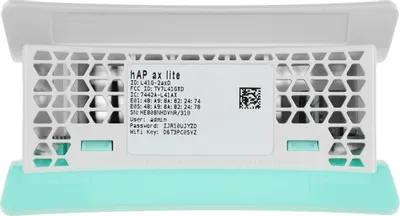 Wi-Fi роутер MikroTik RouterBOARD L41G-2axD, hAP ax lite, AX600