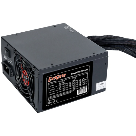 БП Exegate 500W &amp;lt;RM-500ADS&amp;gt; APFC,2х8 cm fan, 20+4pin/(4+4)pin , 2xPCI-E , 9xSATA ((Server) PRO) EX235029RUS
