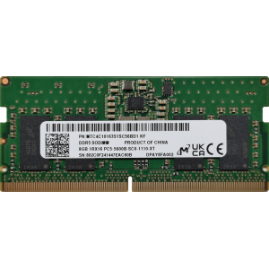 Оперативная память 8Gb Micron DDR5 8GByte SODIMM PC5-44800 MTC4C10163S1SC56BD1