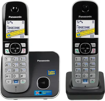  Телефон беспроводной (DECT) Panasonic KX-TG6812RUB