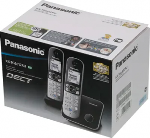 Телефон беспроводной (DECT) Panasonic KX-TG6812RUB