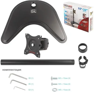 Кронштейн для мониторов Arm Media LCD-T51, до 32&amp;quot;, до 10кг, настольный, поворот и наклон верт.перемещ.