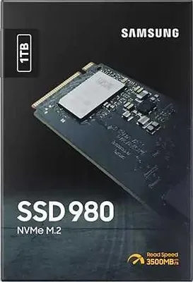 SSD накопитель Samsung 980 MZ-V8V1T0BW 1ТБ, M.2 2280, PCIe 3.0 x4, NVMe, M.2
