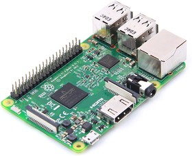 Одноплатный компьютер на базе процессора Broadcom BCM2837 Raspberry Pi 3 Model B, с Wi-Fi и Bluetooth