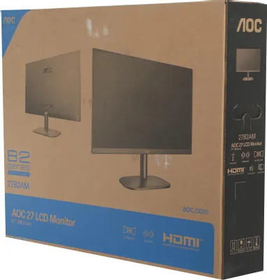 Монитор 27&amp;quot; AOC 27B2AM черный (1920x1080, VA, 75hz, 4ms, 250cd, 4000:1, D-Sub, HDMI, Speakers)