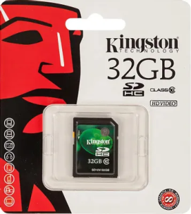 Карта памяти SDHC Kingston 32 ГБ, Class 10, SD10VG2/32GB, 1 шт., без адаптера