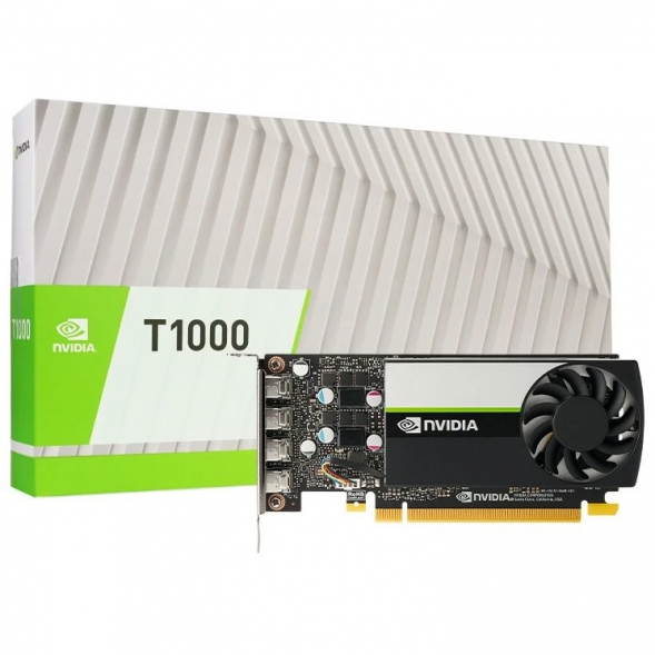 Видеокарта 4Gb &amp;lt; PCI-E &amp;gt; GDDR6  NVIDIA QUADRO T1000 &amp;lt;900-5G172-2250-000&amp;gt;, 128-bit, PCIEx16 3.0, mini DP 1.4 x4, Active cooling, RTL