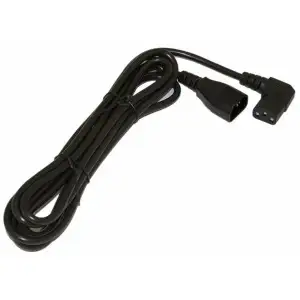 Кабель питания монитор-компьютер Hyperline PWC-IEC13A-IEC14-5.0-BK IEC 320 C13 (угловая) - IEC 320 C14 (3x1.0), 10A, прямая вилка, 5м, цвет черный