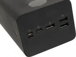 Мобильный аккумулятор Romoss PEA60, 60000мAч, 22.5 Вт, USB-A - 3 шт, USB-C - 1 шт, дисплей, черный