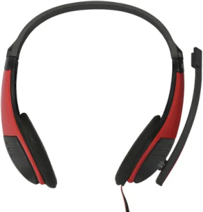 Гарнитура Oklick HS-M150, для компьютера, накладные, проводные, черный / красный [359486]