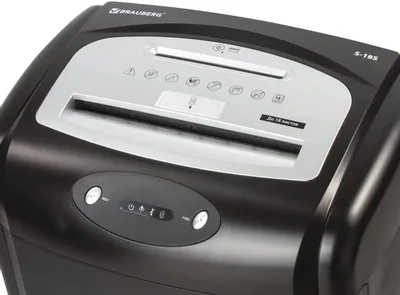 Уничтожитель бумаг BRAUBERG S18, P-2, 6мм, 18 лист. одновременно, 28л [530961