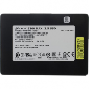 SSD накопитель 480 Gb SATA 6Gb/s Micron 5300 MAX (CN) &amp;lt;MTFDDAK480TDT&amp;gt;