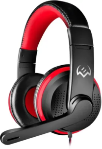 Гарнитура игровая Sven AP-G112MV, для компьютера и игровых консолей, накладные, проводные, черный / красный [sv-020859]