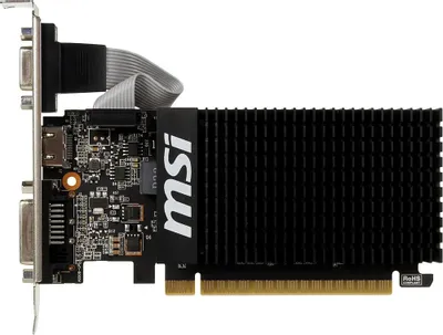 Видеокарта 2Gb &amp;lt; PCI-E &amp;gt; DDR3 MSI GT710 2GD3H LP (RTL) D-Sub+DVI+HDMI &amp;lt; GeForce® GT710 &amp;gt;