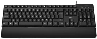 Клавиатура Genius Smart KB-100XP, USB Black классическая раскладная, SmartGenius, влагоустойчивая, клавиш 104, провод 1,5 м, USB 31310050402