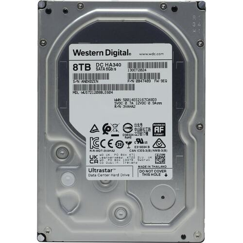 Жесткий диск 8 Tb SATA 6Gb/s Western Digital Ultrastar DC HA340 &amp;lt;WUS721208BLE604&amp;gt; 3.5&amp;quot;