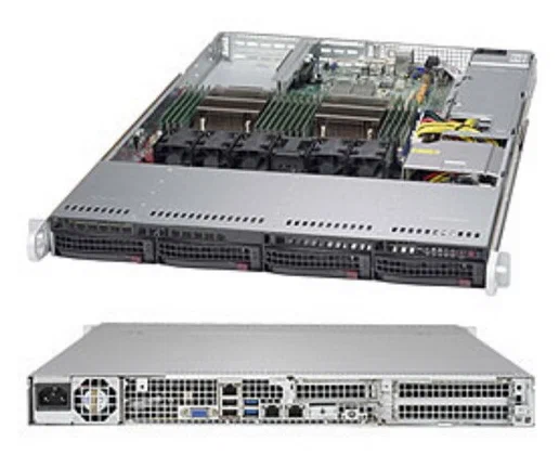 Платформа SM 6018R (1U, X10DRU-i+, 2xLGA2011-3, 24DIMM-DDR4, SoftRaid-6Gb, 4x10GE, BPN-TQ, 4x3,5&amp;quot;, 2xPSU, IPMI , Approved)