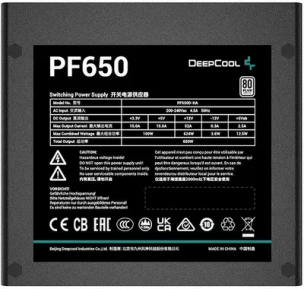 Блок питания 650W Deepcool &amp;lt;R-PF650D-HA0B-EU&amp;gt; 80 PLUS Standard ATX (24+2x8+4x6/8пин)