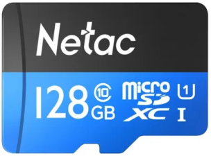 Карта памяти microSDXC UHS-I U1 NETAC P500 128 ГБ, 80 МБ/с, Class 10, NT02P500STN-128G-R, 1 шт., переходник SD
