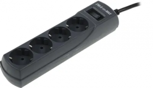 Сетевой фильтр 10,0м ZIS Pilot m Max 4 розетки (евро с заземлением), 15А/3.3кВа, автомат, 10 м, черный (Pilot m-Max 10M) 