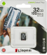 Карта памяти microSDHC UHS-I U1 Kingston Canvas Select Plus 32 ГБ, 100 МБ/с, Class 10, SDCS2/32GBSP, 1 шт., без адаптера