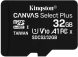 Карта памяти microSDHC UHS-I U1 Kingston Canvas Select Plus 32 ГБ, 100 МБ/с, Class 10, SDCS2/32GBSP, 1 шт., без адаптера