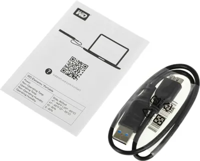 Внешний диск WD Elements Portable 1TB 2.5&amp;quot; &amp;lt; WDBUZG0010BBK-WESN &amp;gt;  USB3.0