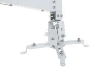 Крепление для проекторов DEXP PM-60W наклон, поворот, до - 20 кг, угол наклона от 15° до 15°, глубина - 600 мм, белый