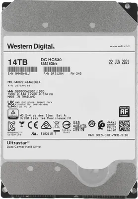 Жесткий диск 14 Tb SATA 6Gb/s Western Digital Ultrastar DC HC530 &amp;lt;WUH721414ALE6L4&amp;gt; 3.5&amp;quot; 7200rpm 512Mb