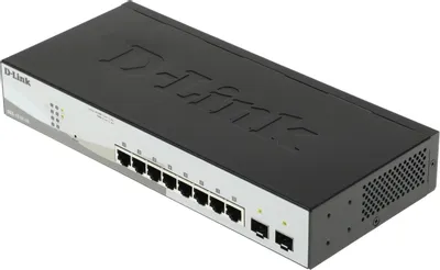 Коммутатор D-Link DGS-1210-10 Web Smart  Switch  (8UTP  10/100Mbps+ 2SFP)