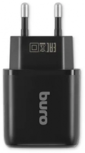 Сетевое зарядное устройство Buro BUWG1 18W 3A (QC) USB-A СЗУ универсальное черный (BUWG18P100BK)