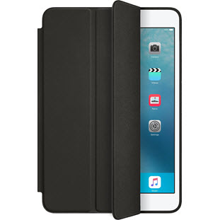 Чехол Apple iPad mini Smart Case,  Black (черный) (книжка, анилиновая кожа)