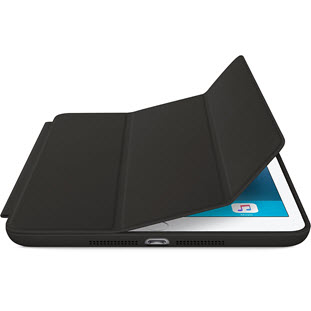 Чехол Apple iPad mini Smart Case,  Black (черный) (книжка, анилиновая кожа)