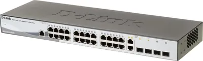 Коммутатор D-Link DES-1210-28/ME управляемый (24UTP 10/100Mbps + 2SFP +  2Combo  1000BASE-T/SFP)