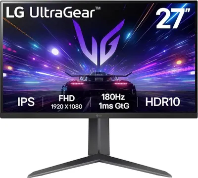 Монитор 27&amp;quot; LG UltraGear 27GS65F-B черный (1920x1080, 180Hz, IPS, 1мс, 1000:1, 300cd, HDMI, DP)