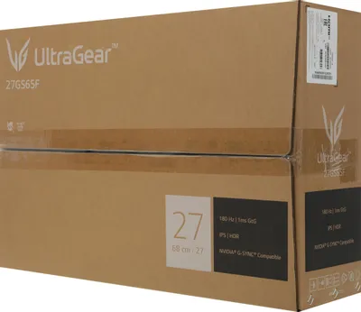 Монитор 27&amp;quot; LG UltraGear 27GS65F-B черный (1920x1080, 180Hz, IPS, 1мс, 1000:1, 300cd, HDMI, DP)