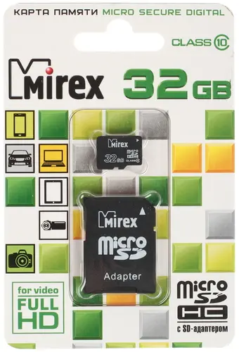 Карта памяти Mirex microSDHC 32 ГБ