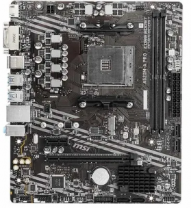 Материнская плата MSI A520M-A PRO (RTL) AM4 &amp;lt;A520&amp;gt; PCI-E DVI+HDMI GbLAN SATA Micro ATX 2DDR4