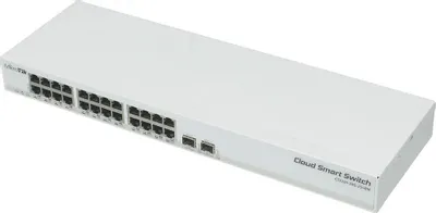 Коммутатор Mikrotik Cloud Smart Switch CSS326-24G-2S+RM Управляемый L2-коммутатор, 24xGigabitEthernet, 2xSFP+, 1U исполнение.